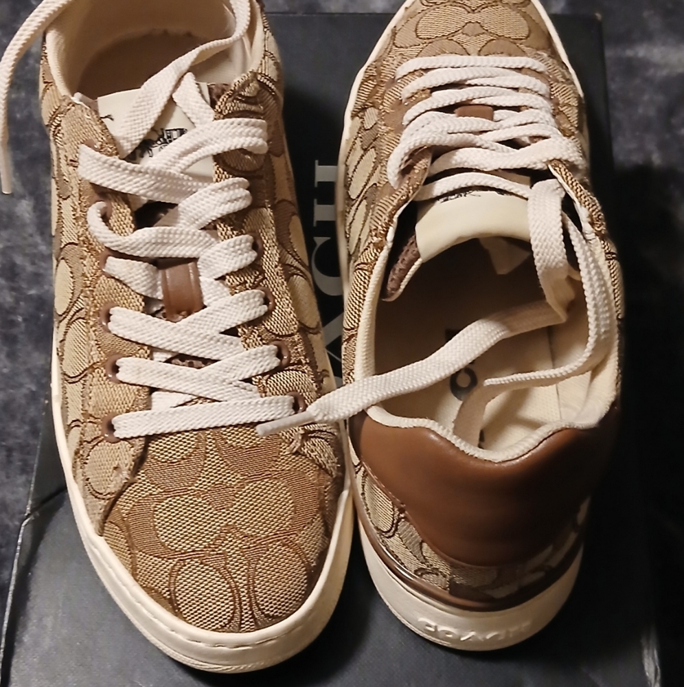 Coach Tan and Brown Sneakers